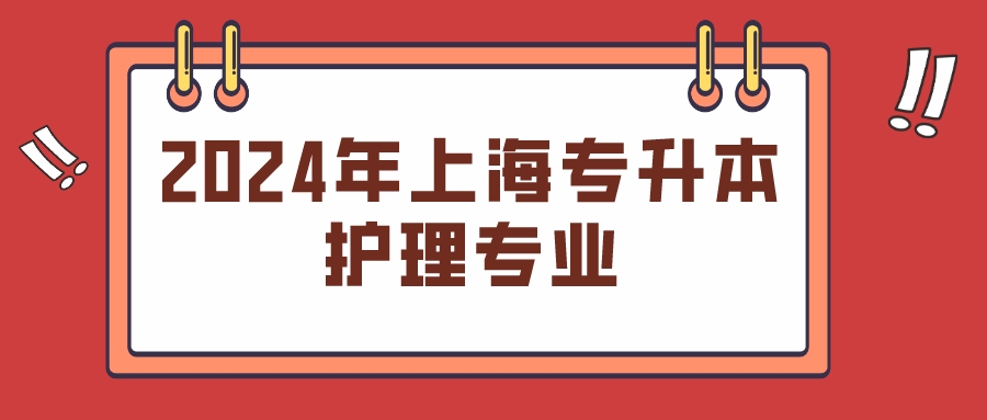 2024年上海专升本护理专业