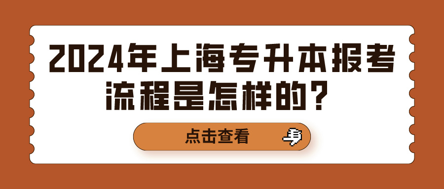 2024年上海专升本报考流程是怎样的？