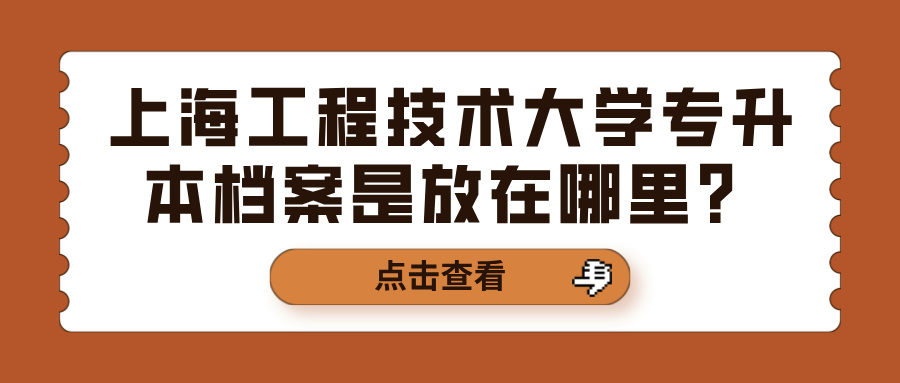 上海工程技术大学专升本档案是放在哪里？