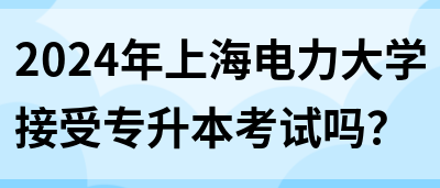 2024年上海电力大学接受专升本考试吗？