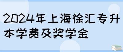 2024年上海徐汇专升本学费及奖学金(图1)