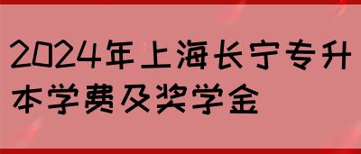 2024年上海长宁专升本学费及奖学金(图1)