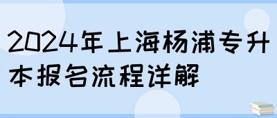 2024年上海杨浦专升本报名流程详解(图1)