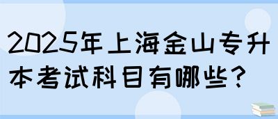 2025年上海金山专升本考试科目有哪些？(图1)