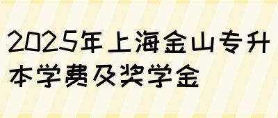 2025年上海金山专升本学费及奖学金(图1)