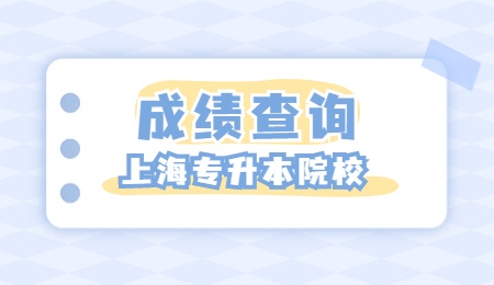 上海海事大学专升本成绩查询